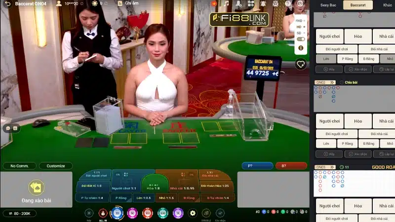 Sảnh ON Casino Fi88 mới được “trình làng” có gì đặc sắc? 2 Game bài Baccarat với tỷ lệ thưởng 1 ăn 1